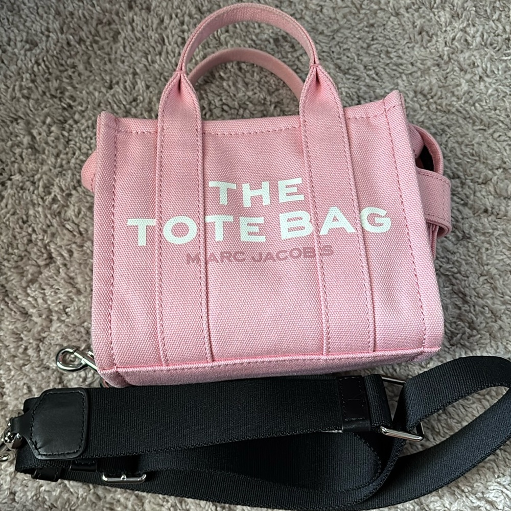 Marc Jacobs Micro Canvas Light Pink Tote Bag